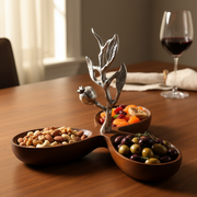 Pomegranate Triple Bowl Platter