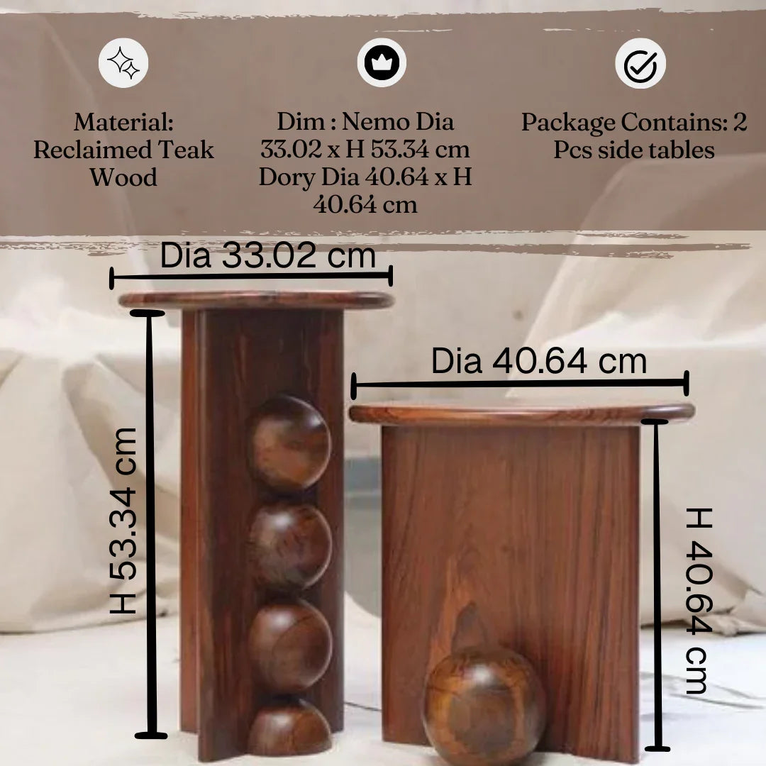 Nemo & Dory Side Tables | Sofa Side Table For Home Decor