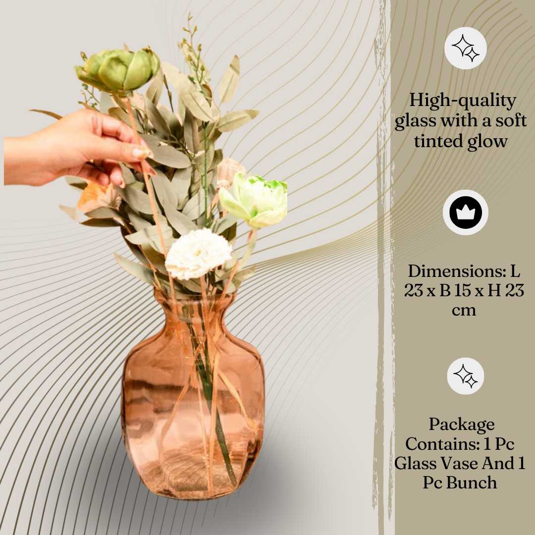Gentle Glow Vase With Bunch