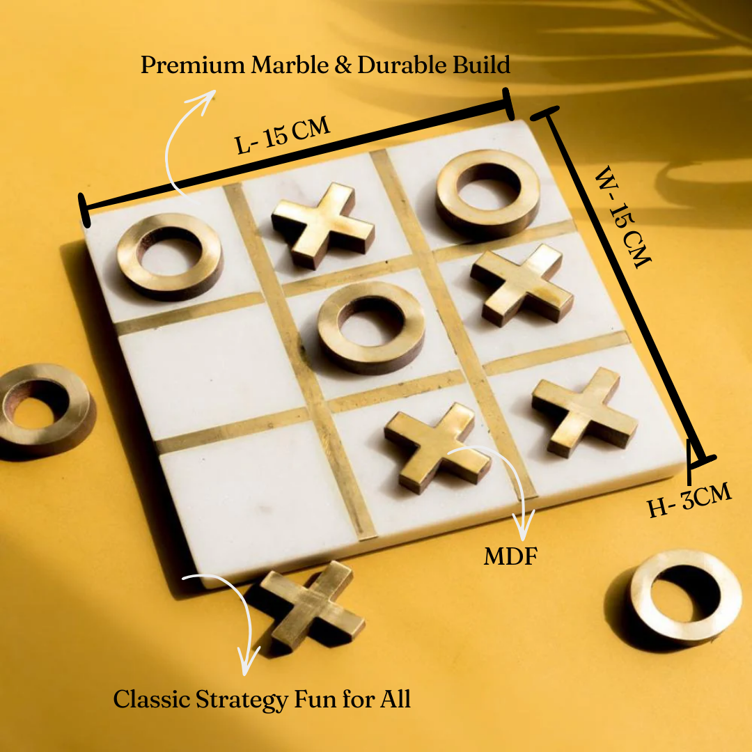 Tic Tac Toe Marble Game In A Gift Box