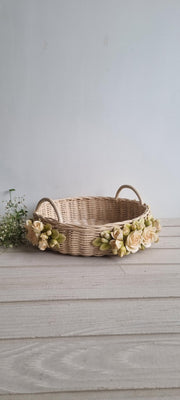 White Floret Basket