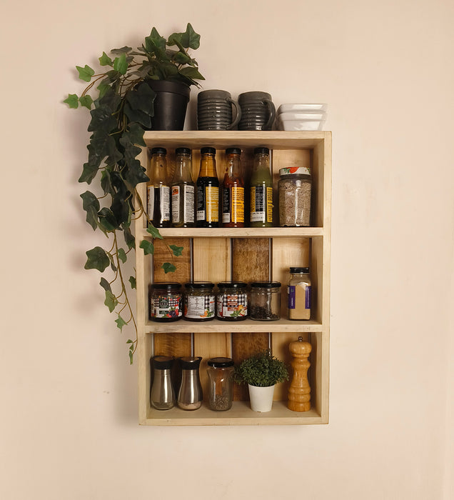 Ferguson Wooden Kitchen Storage Wall Shelf | Kitchen Wall Rack