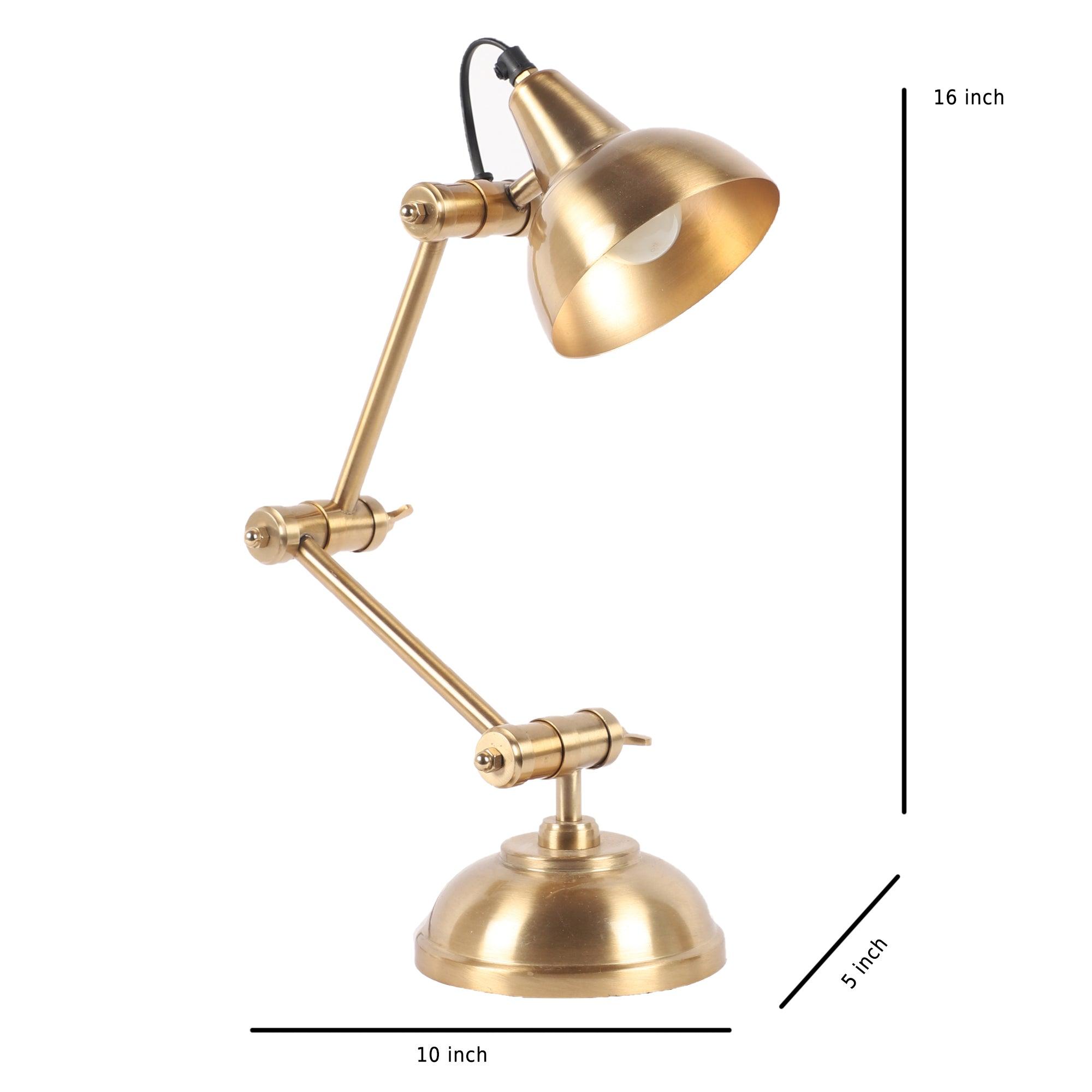 Shiny Adjustable Iron Study Lamp | Study Table Lamp | Table Lamp Online