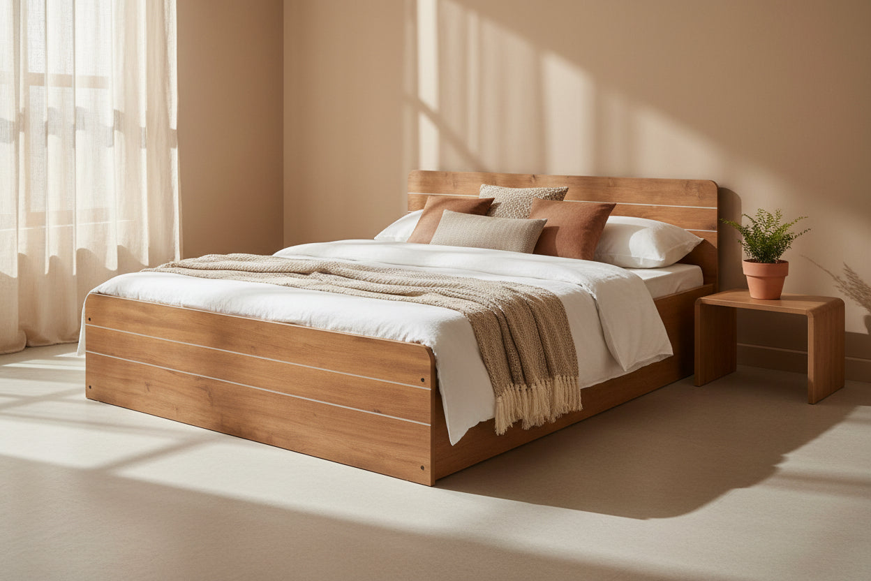 Minion Engineered Wood Non Storage Queen Bed