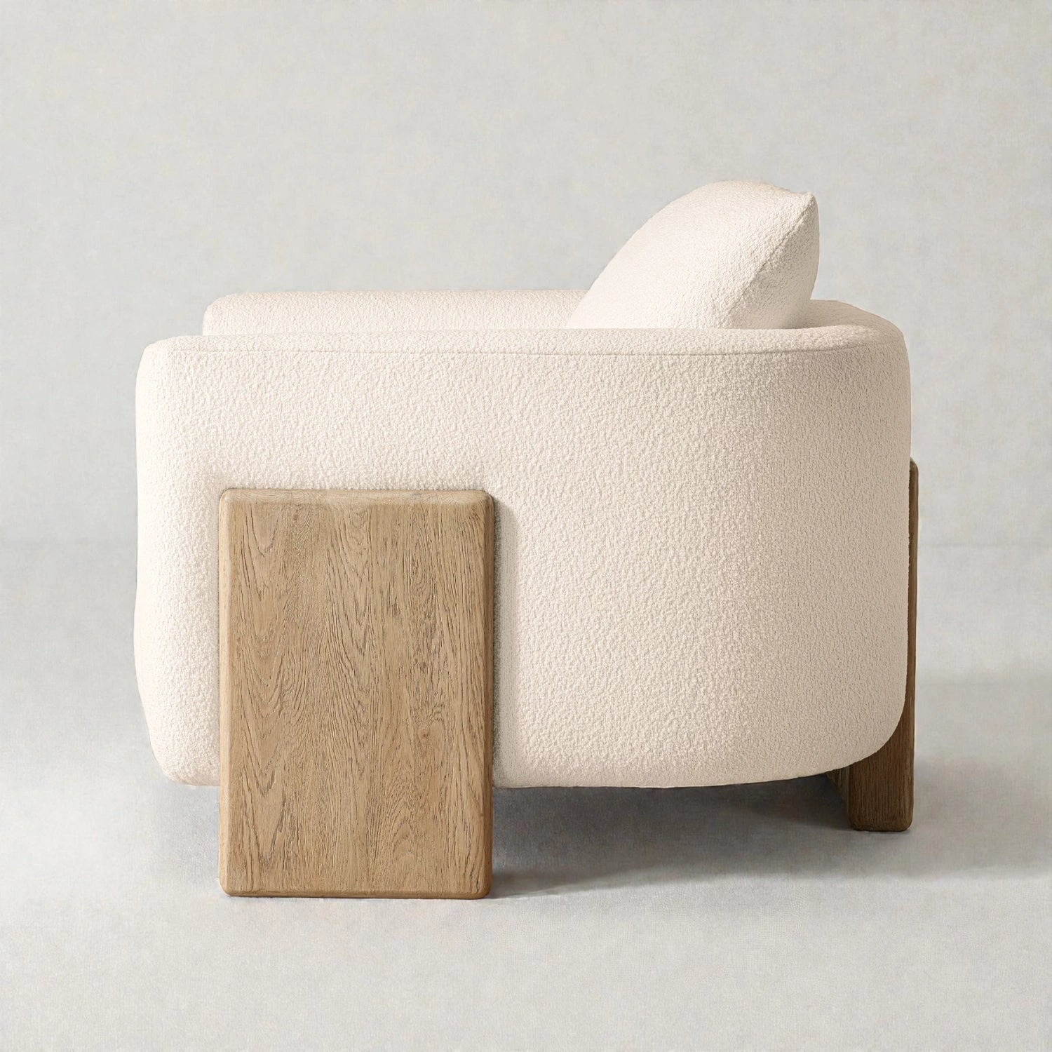 Omen Armchair | Solid Oak Wood & Fabric Upholstery Chair