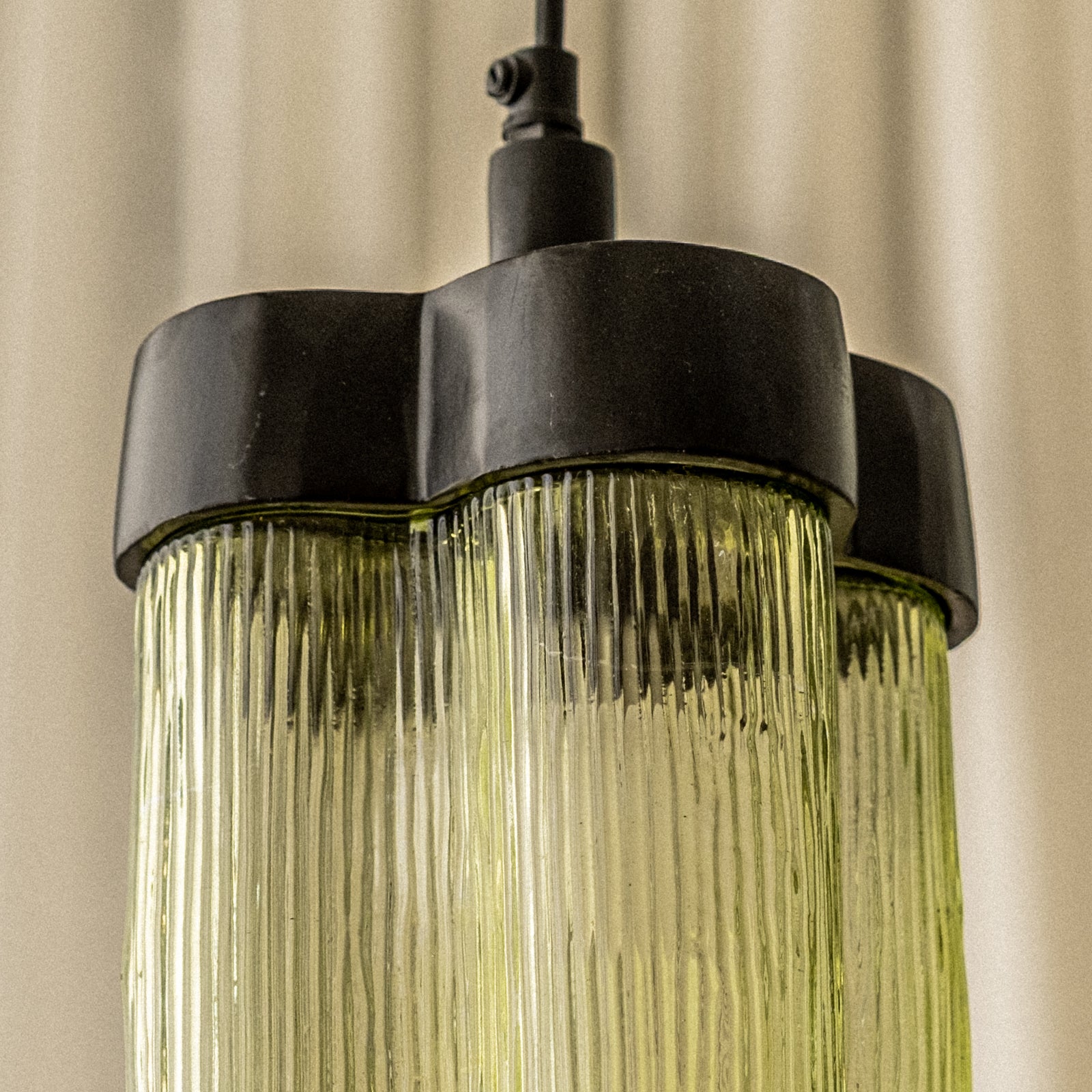 Furrow Hanging Lamp Small  | Mild Steel and Glass