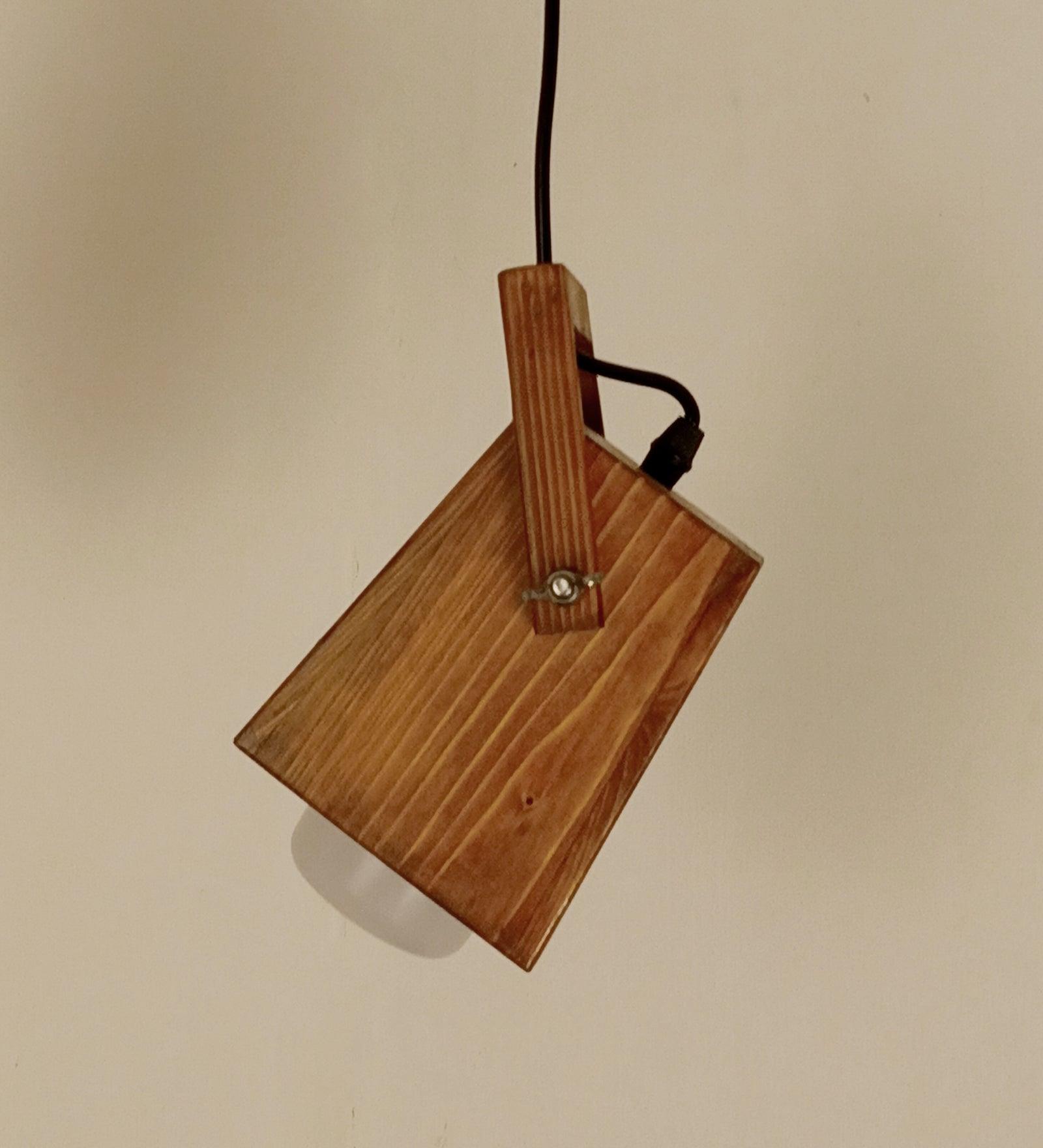 Focal Brown Wooden Single Hanging Light | Pendant Lamp for Home Decor