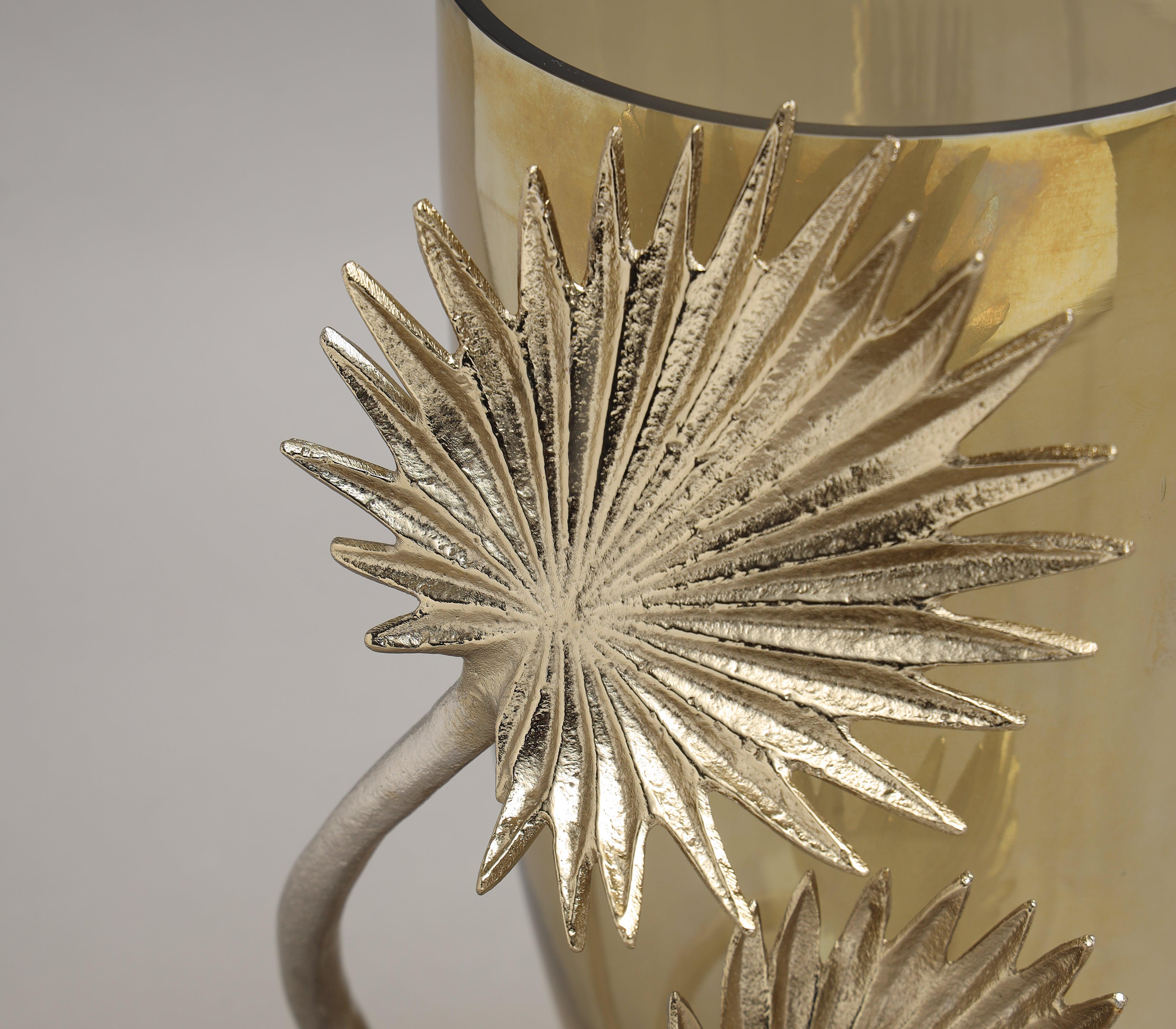 Precious Palm Vase | Gold Finished