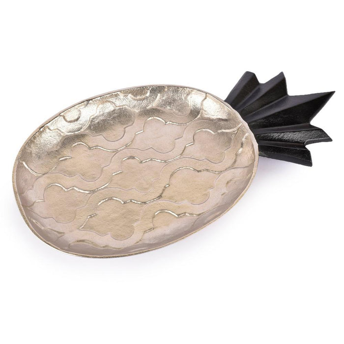 Pineapple Shape Platter Nickel Finish | Stylish Platters Trays for Guest Serving & Dining Table Decor