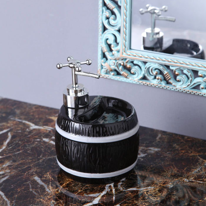 Barrel Soap Dispenser | Decorative Ceramic Pump Dispenser