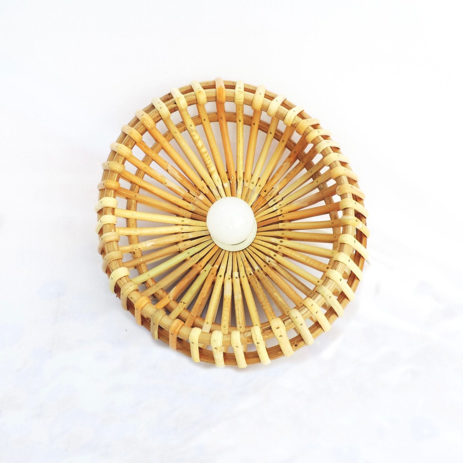 Alokik Handwoven Rattan Pendant Lamp | Sculptural Ambient Ceiling Light Lamp