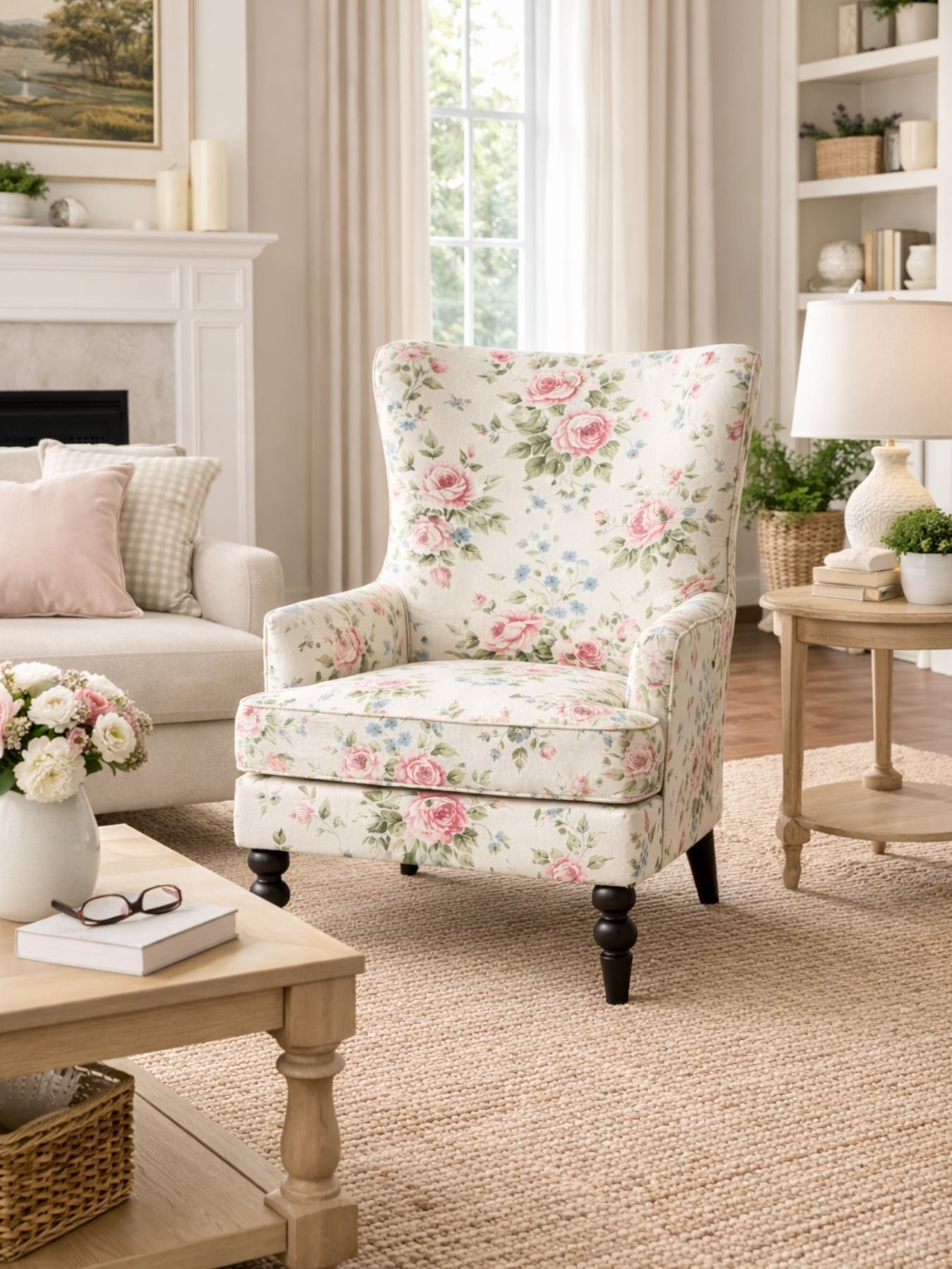 Heritage Blossom Print Armchair