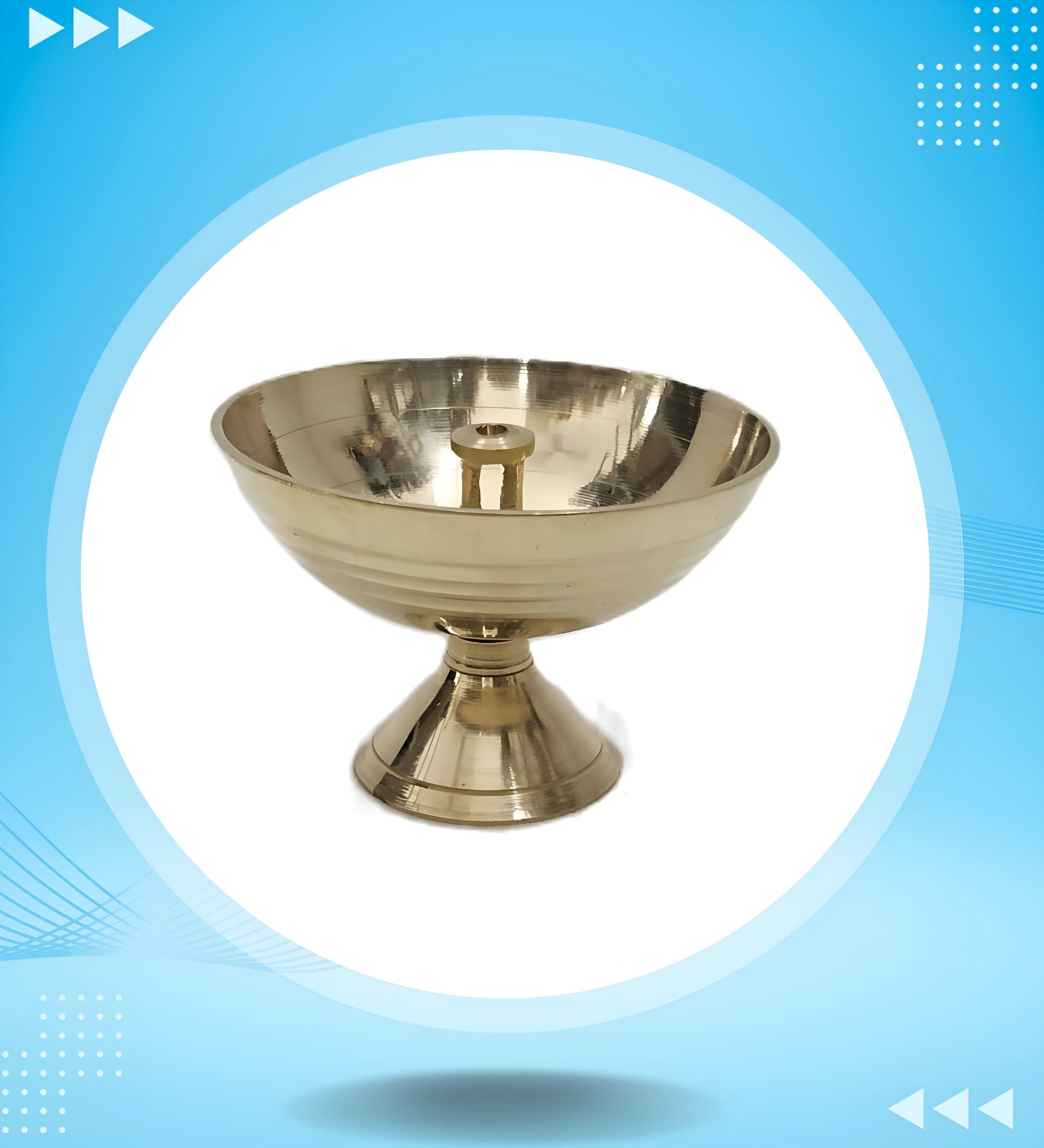 Pure Brass Pooja Diya – Traditional Oil Lamp for Aarti, Rituals, and Festivals