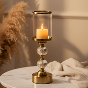 Bubble Metal Glass Candle Holder