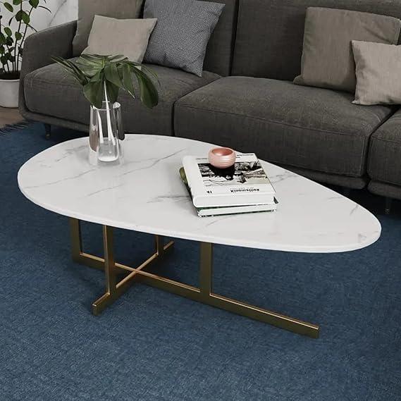 Urban Oasis Coffee Table | Marble Top Center Table for Living Room | Sofa Table