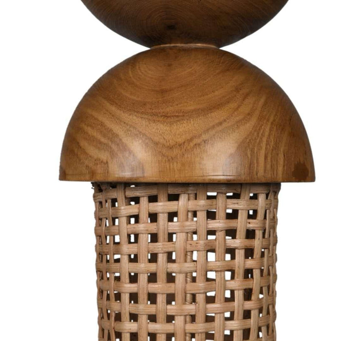 Mopong Teak Cane Pendant Lamp | Hanging Lamp for Living Room