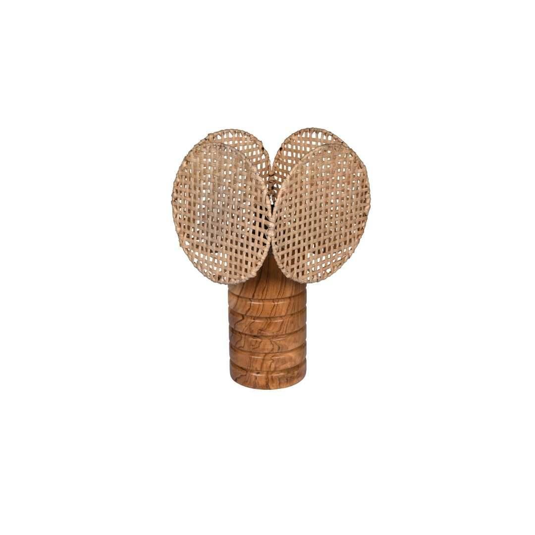 Ahoto Cane Table Lamp for Living Room | Eco-Friendly Rattan Desk Lamp | Home Decor Lamp