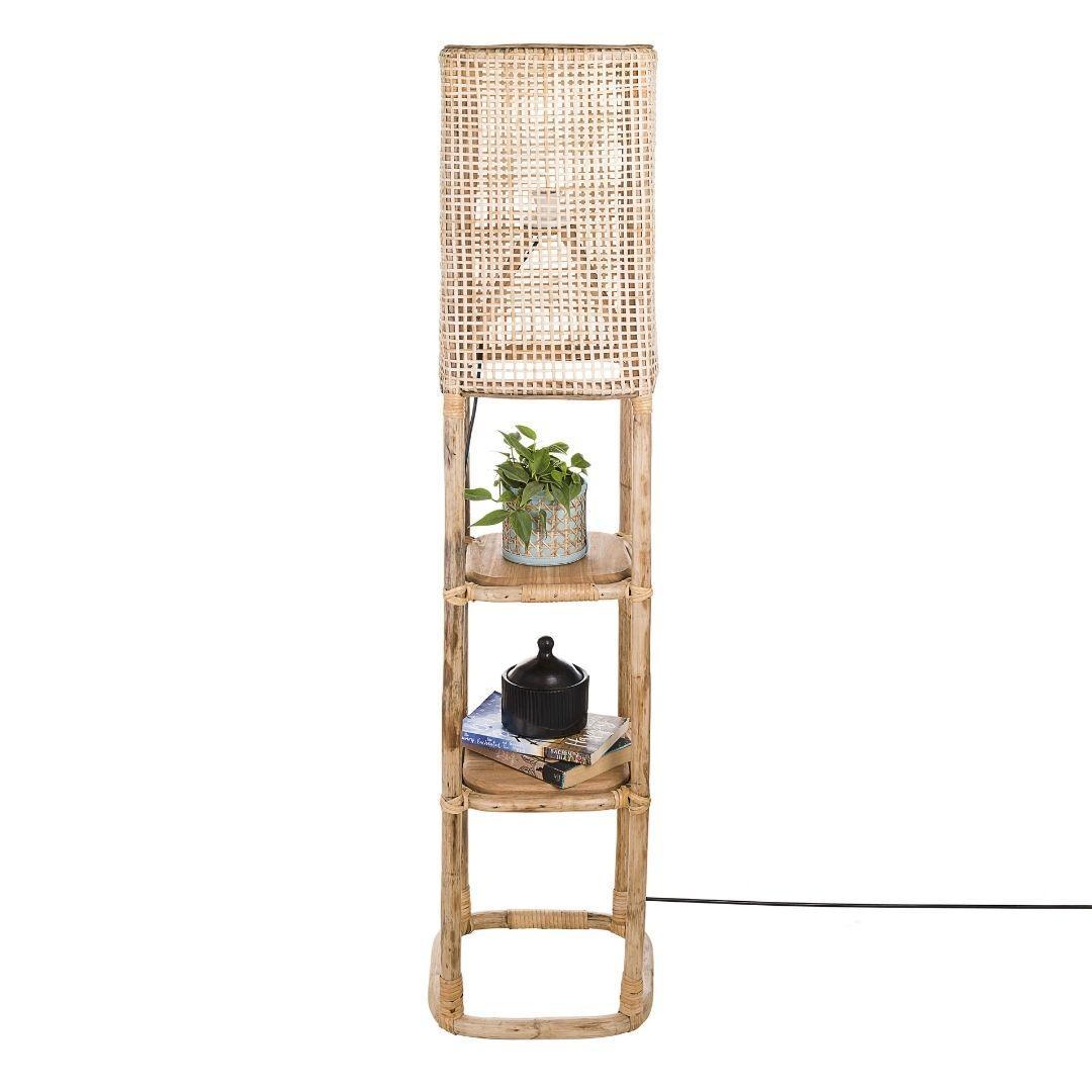 Jowai Bamboo Floor Lamp | Standing Lamp for Living Room & Bedroom