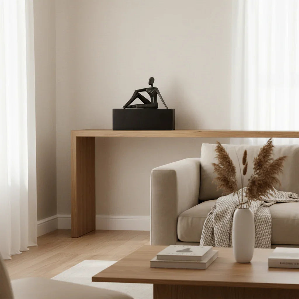 Relaxing Man Metal Sculpture | Decorative Showpiece for Living Room & Table Décor