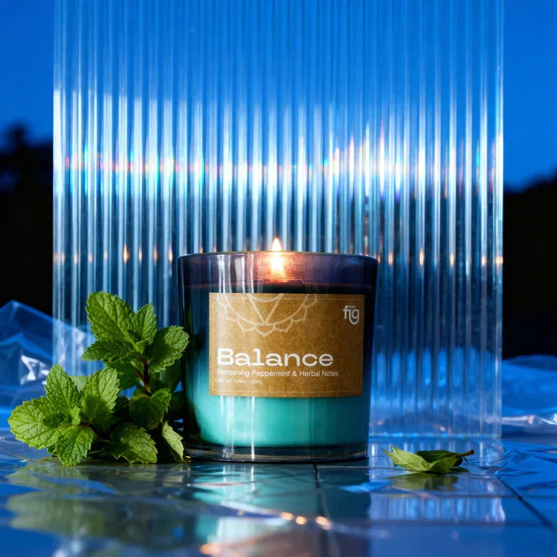 Balance Peppermint Vegan Wax Candle - Palm Wax Scented