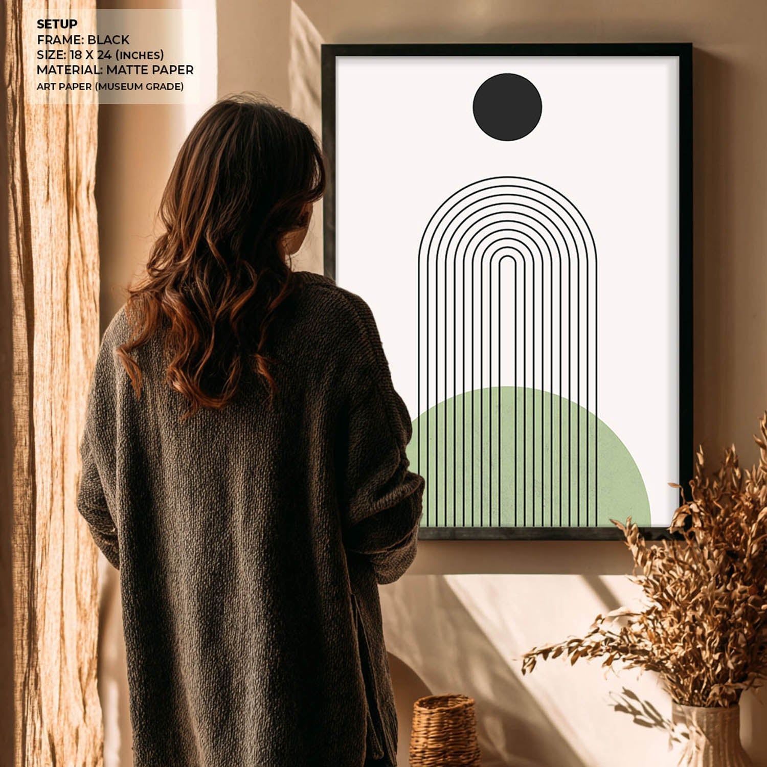 Arco Green Wall Painting