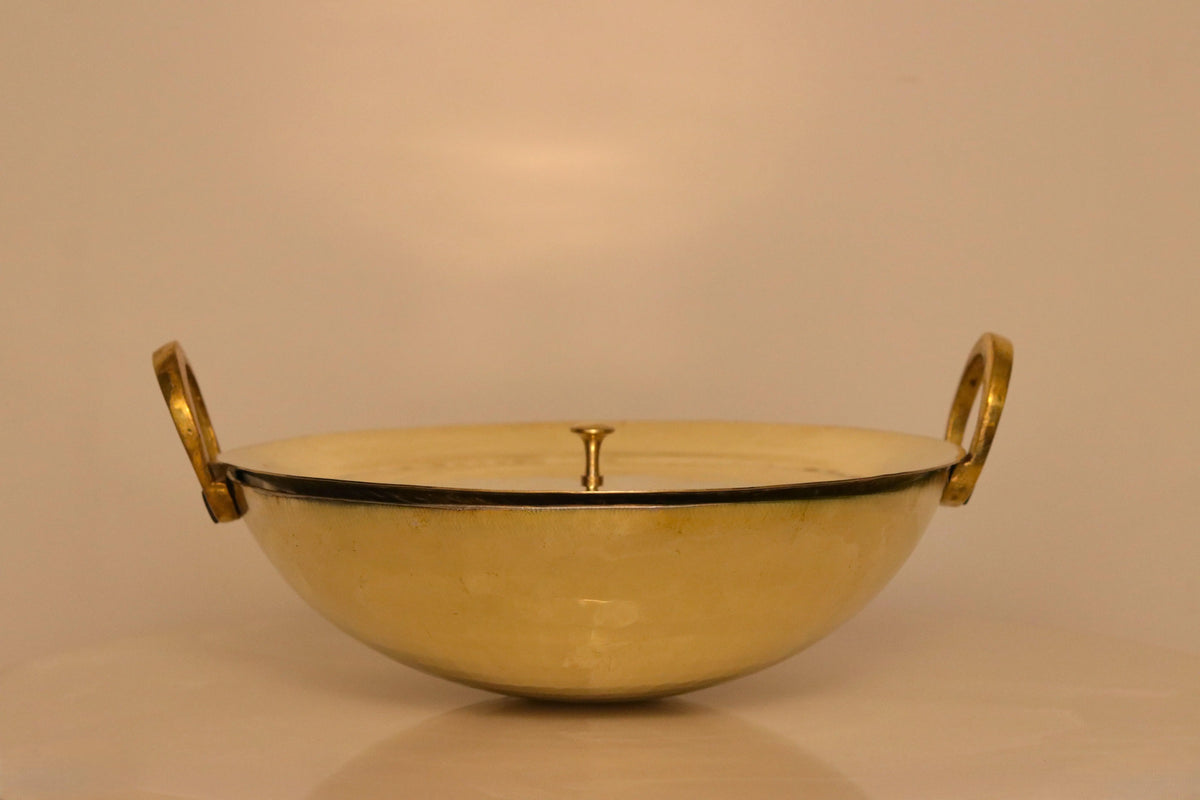 Brass Kadhai with Handle for Cooking | Pital Non Stick Kadai | Cookware