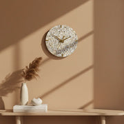 Mother of Pearl Wall Clock for Living Room & Office Decor
