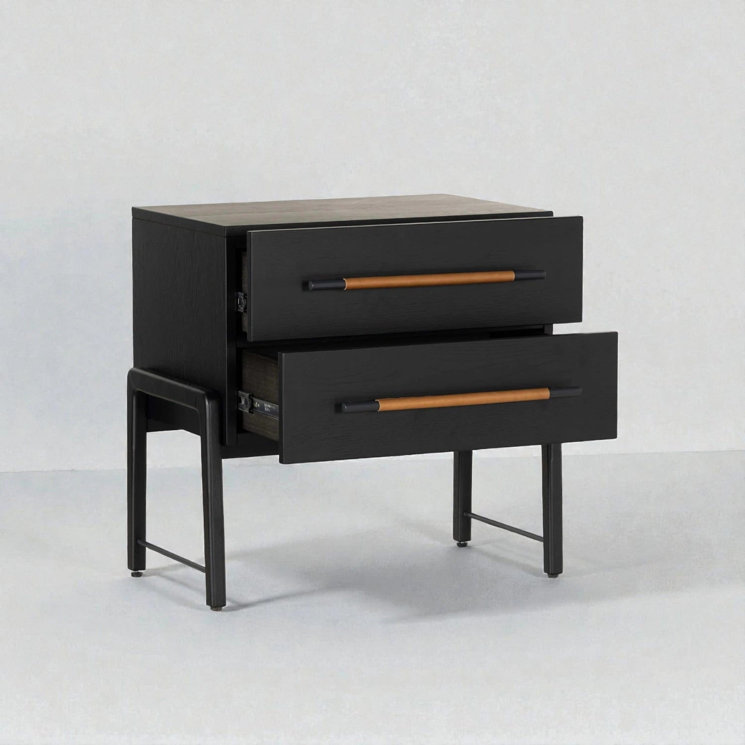 Ralph Teak Wood 2-Drawers Bedside