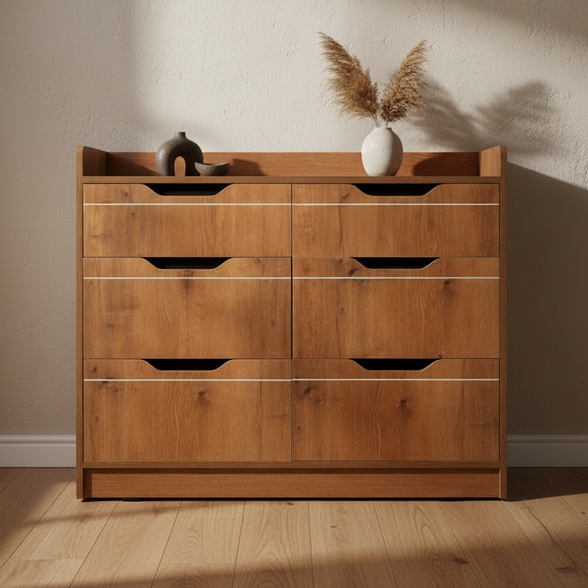 Skipper Double Wooden Chest of Drawers | Drawer Cabinet