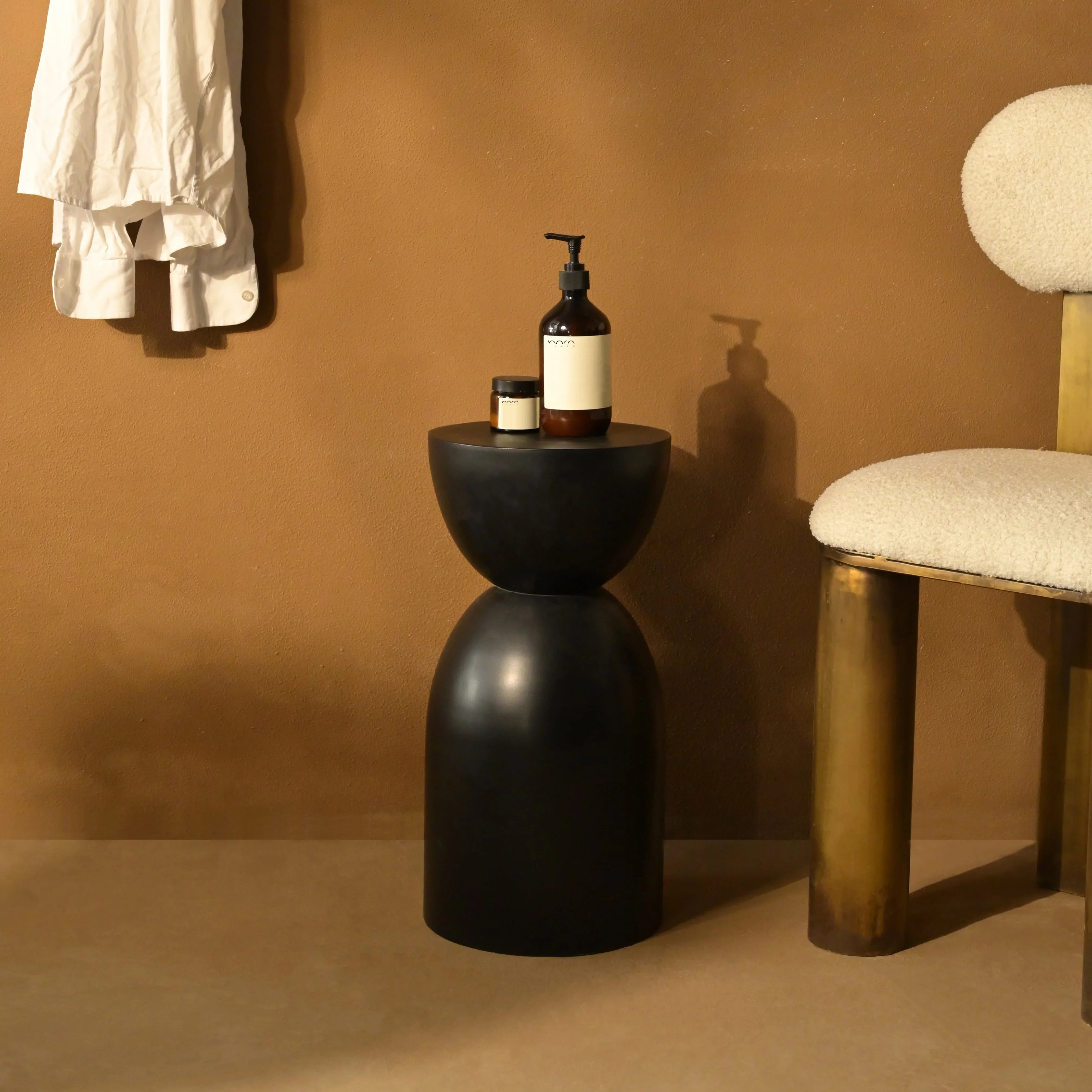 Black Unique Side Table | Modern Minimalist Iron Accent Table | End Table