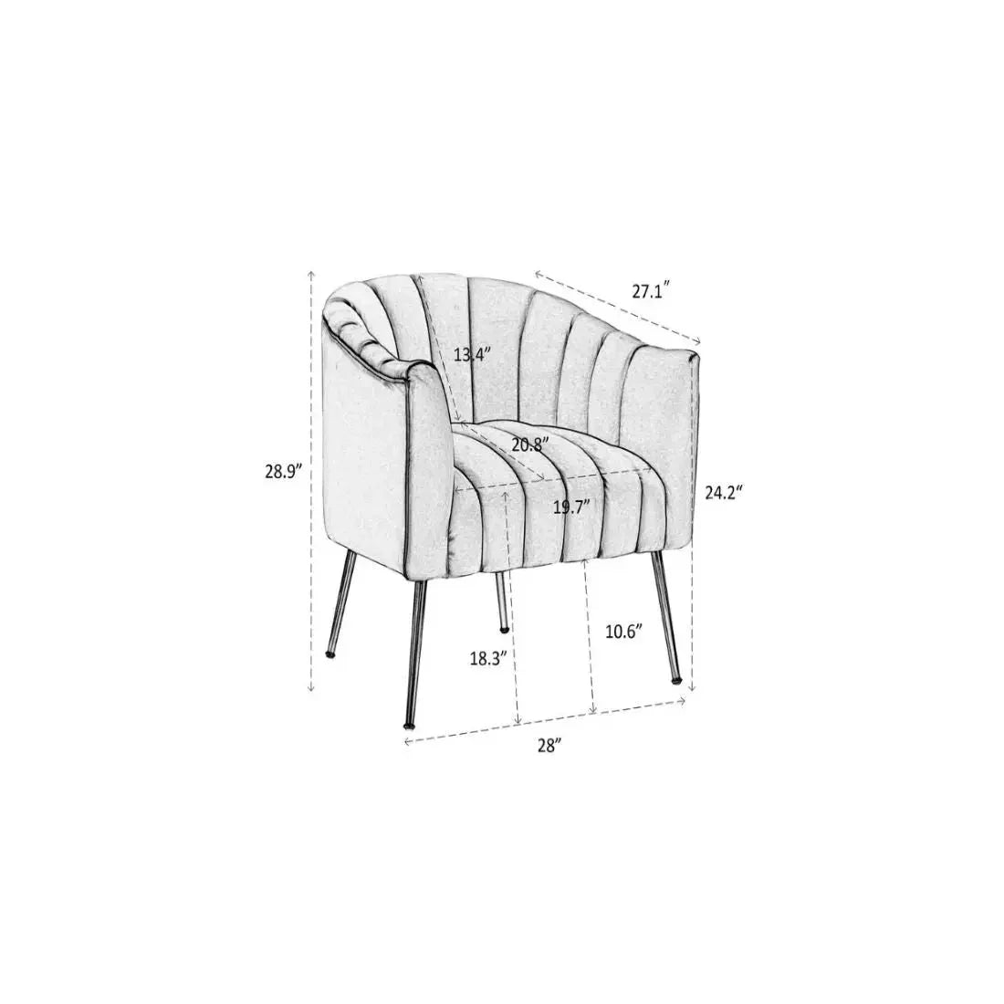 Aurora Velvet Accent Chair