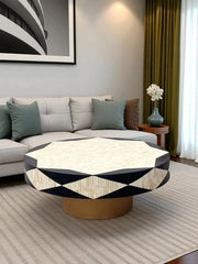 Philly Inlay Round Coffee Table -Eliza