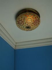 Tilak Mosaic Brass Ceiling Lamp - Large