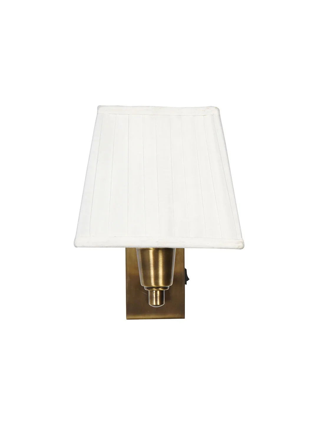 Brass Wall Sconce with Fabric Shade