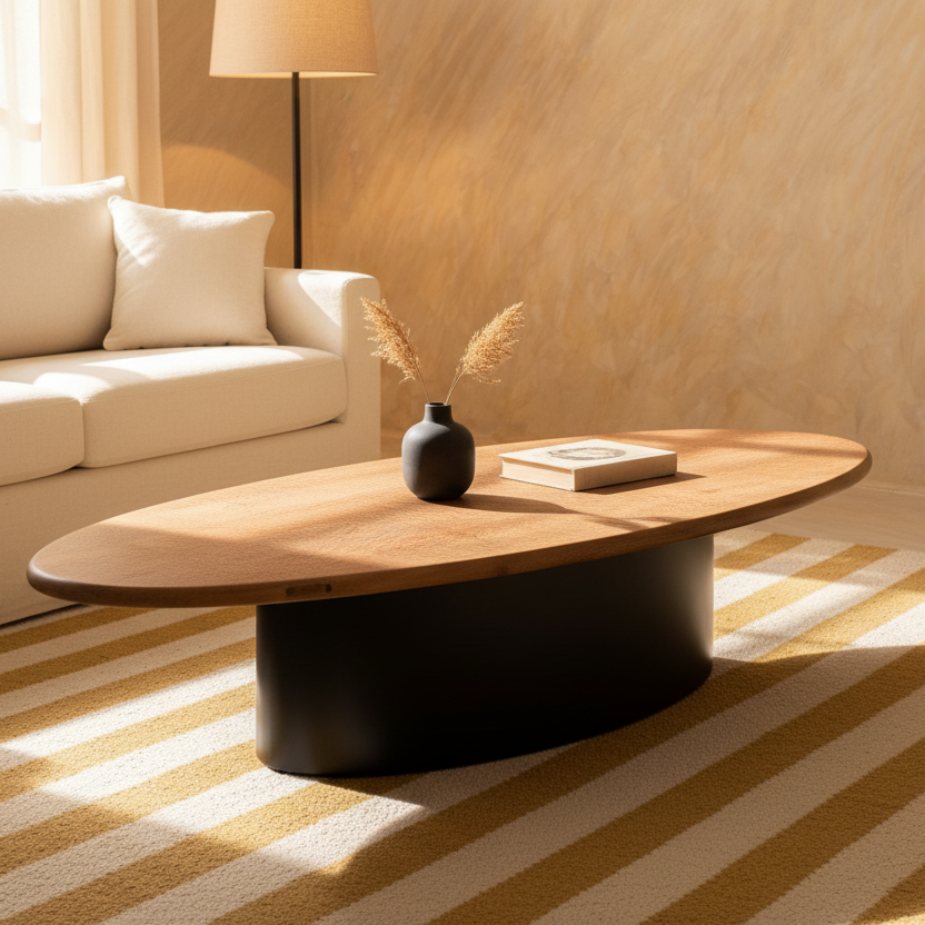 Ark Luxurious Coffee Table | Wooden Center Table for Living Room | Designer Tea Table