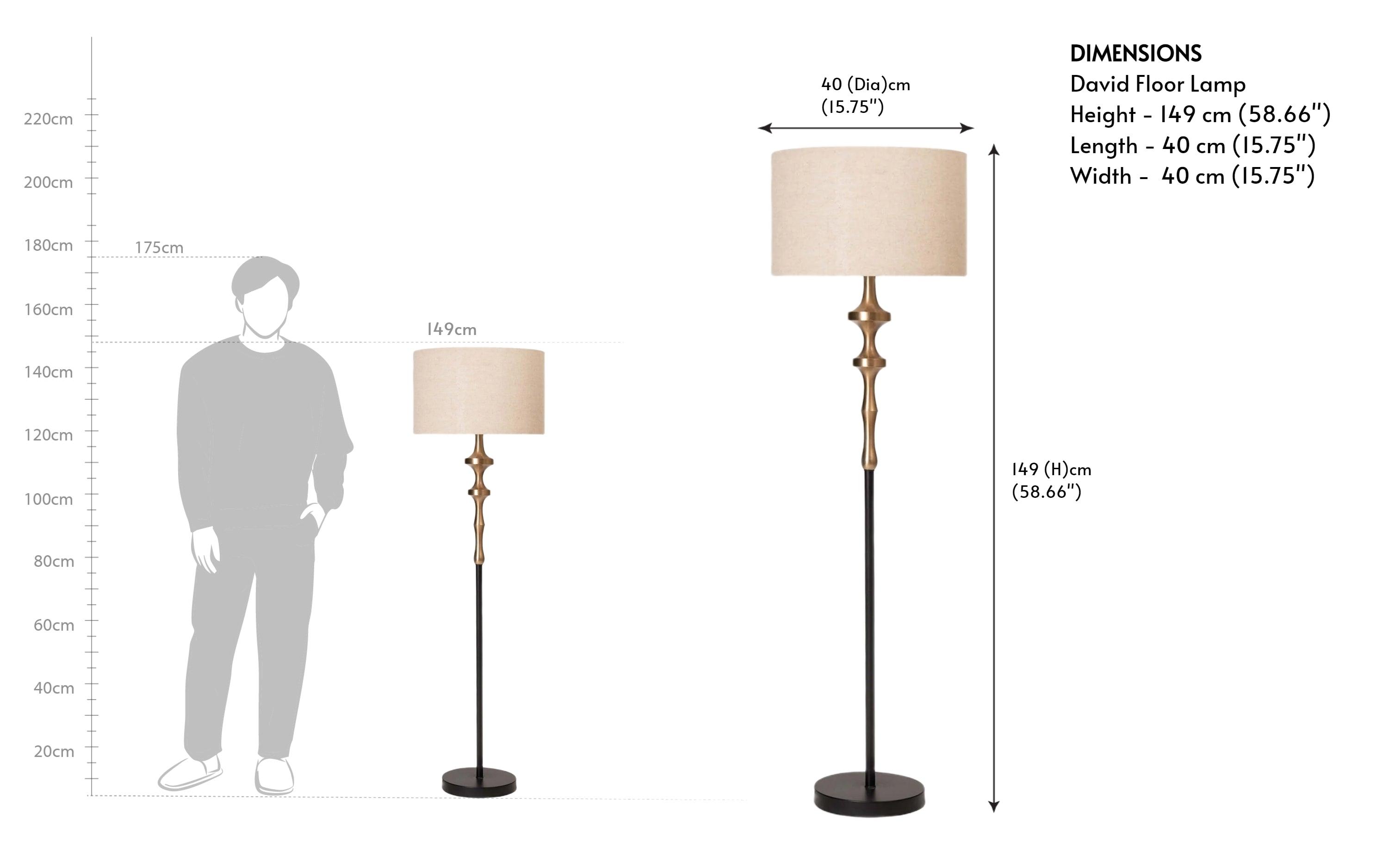 David Floor Lamp | Bedroom Floor Lamps | Standing Lamps for Living Room