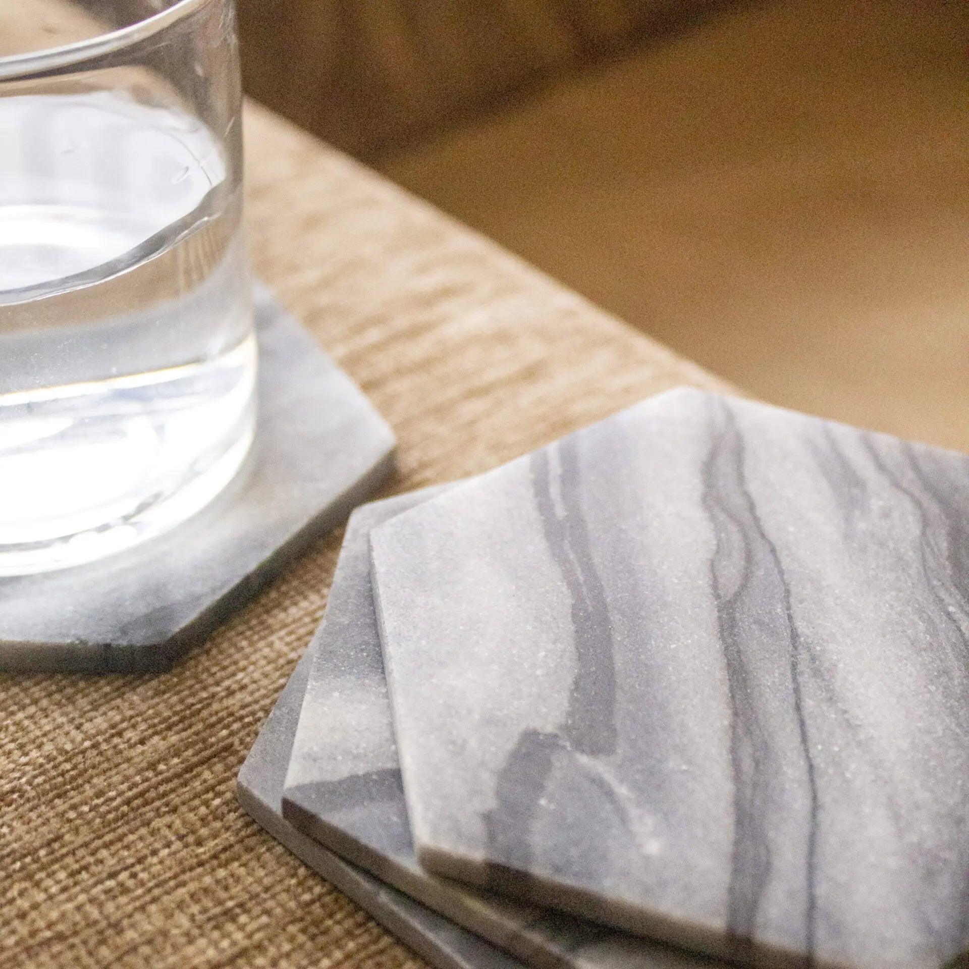 Grayscale Coasters | Marble