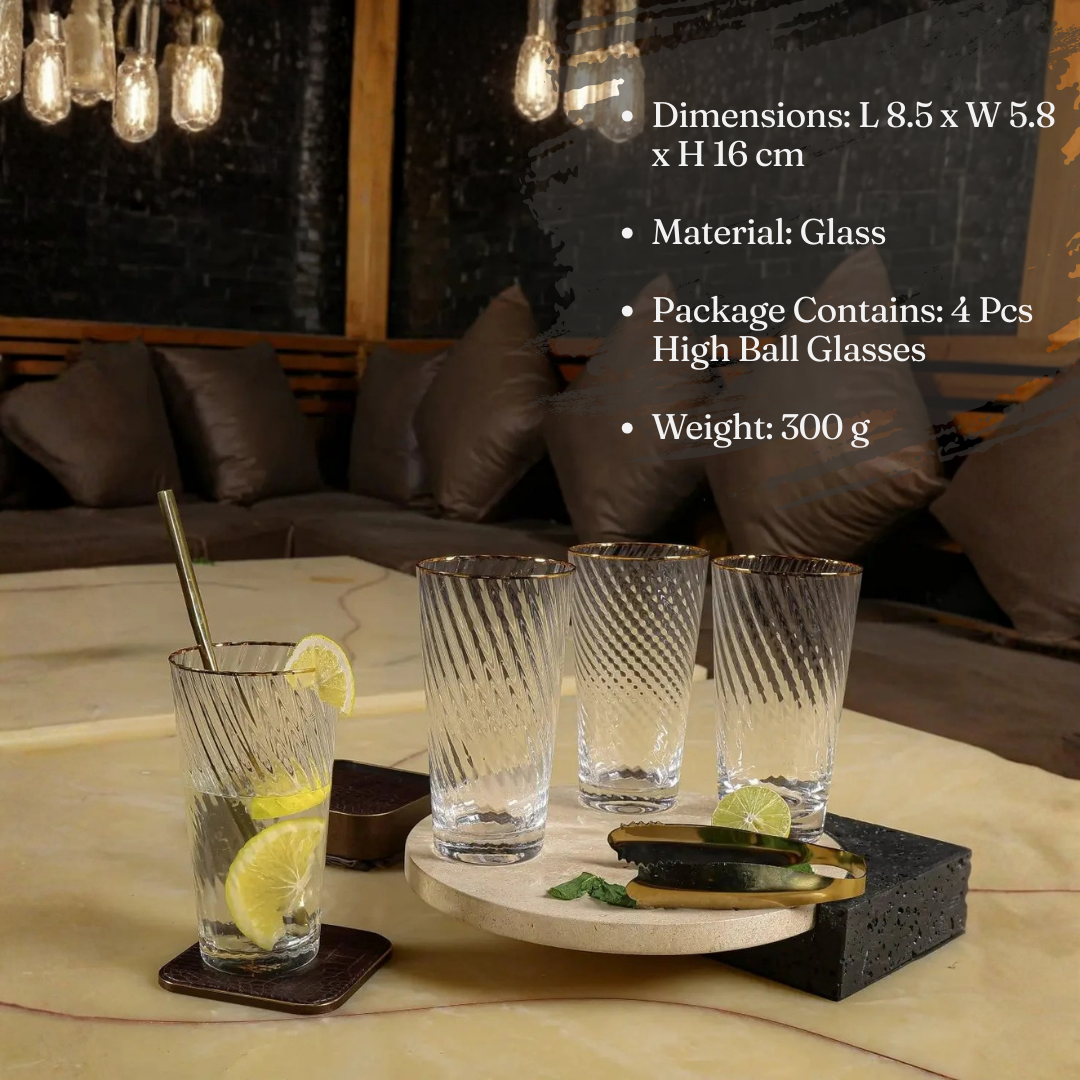 Finesse Set of 4 High Ball Glasses