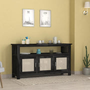 Serenity Dining Room Cabinet (Walnut Finish) Cane | Sheesham Wood