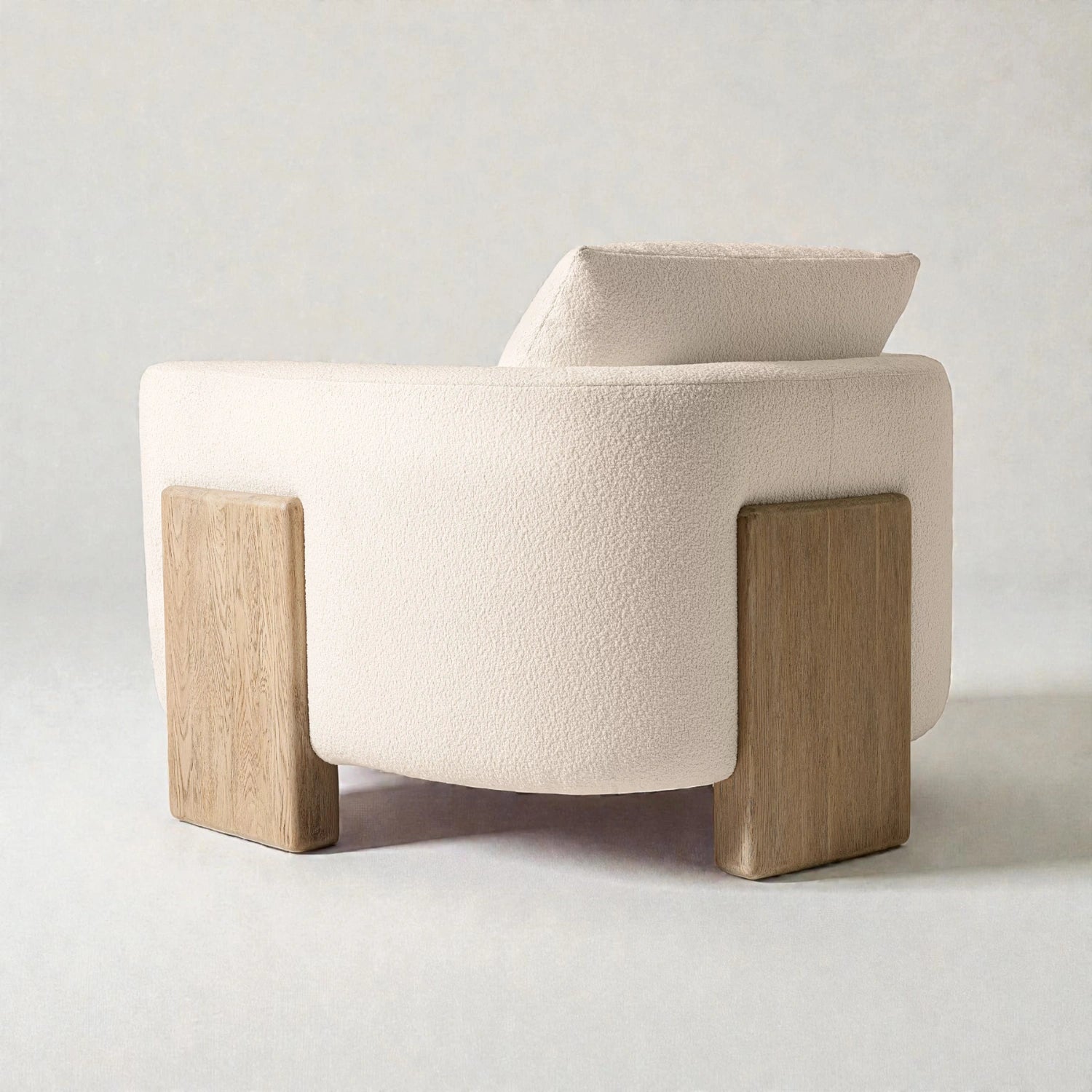 Omen Armchair | Solid Oak Wood & Fabric Upholstery Chair