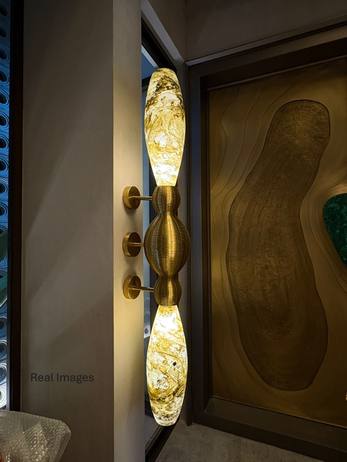 Bella Green Oval Double Casted Wall Lamp