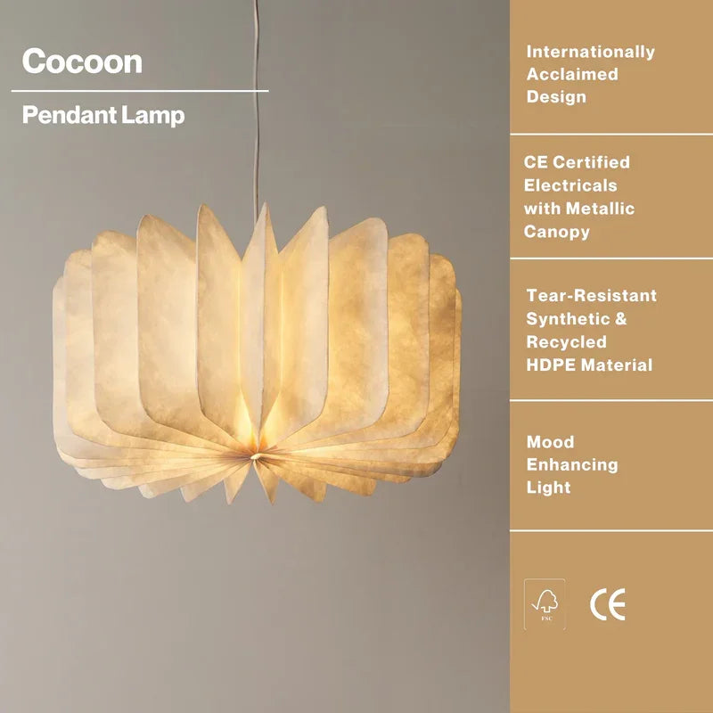 Cocoon Pendant Light | Hanging Light for Living Room Decor