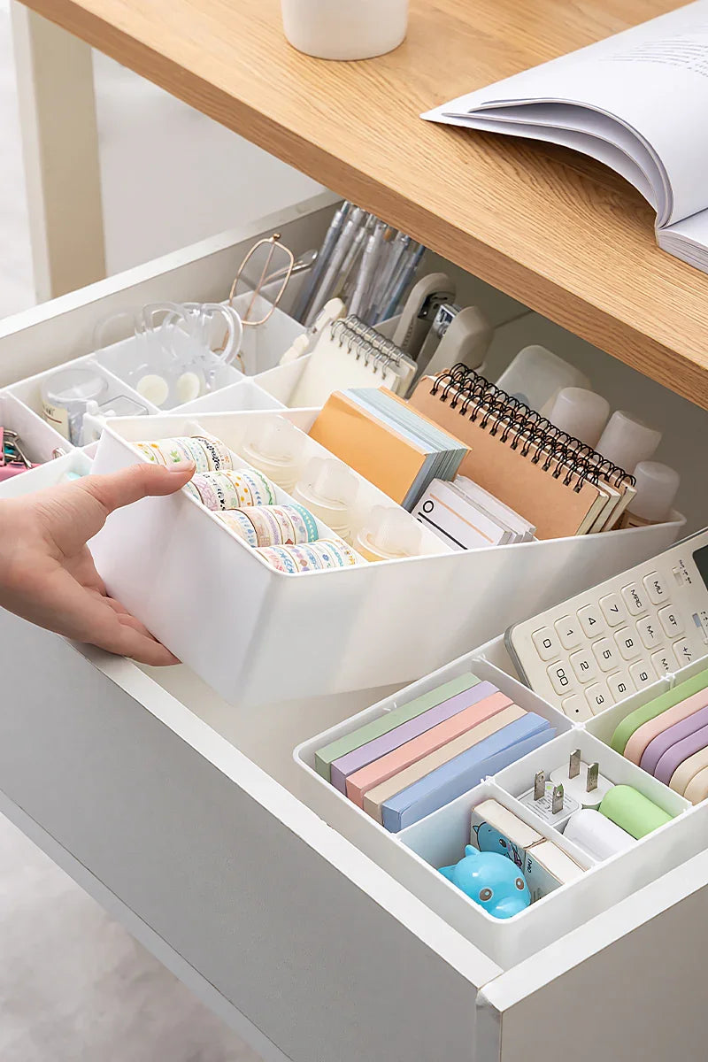 Large Storage Tray  With Divider (Set Of 2)