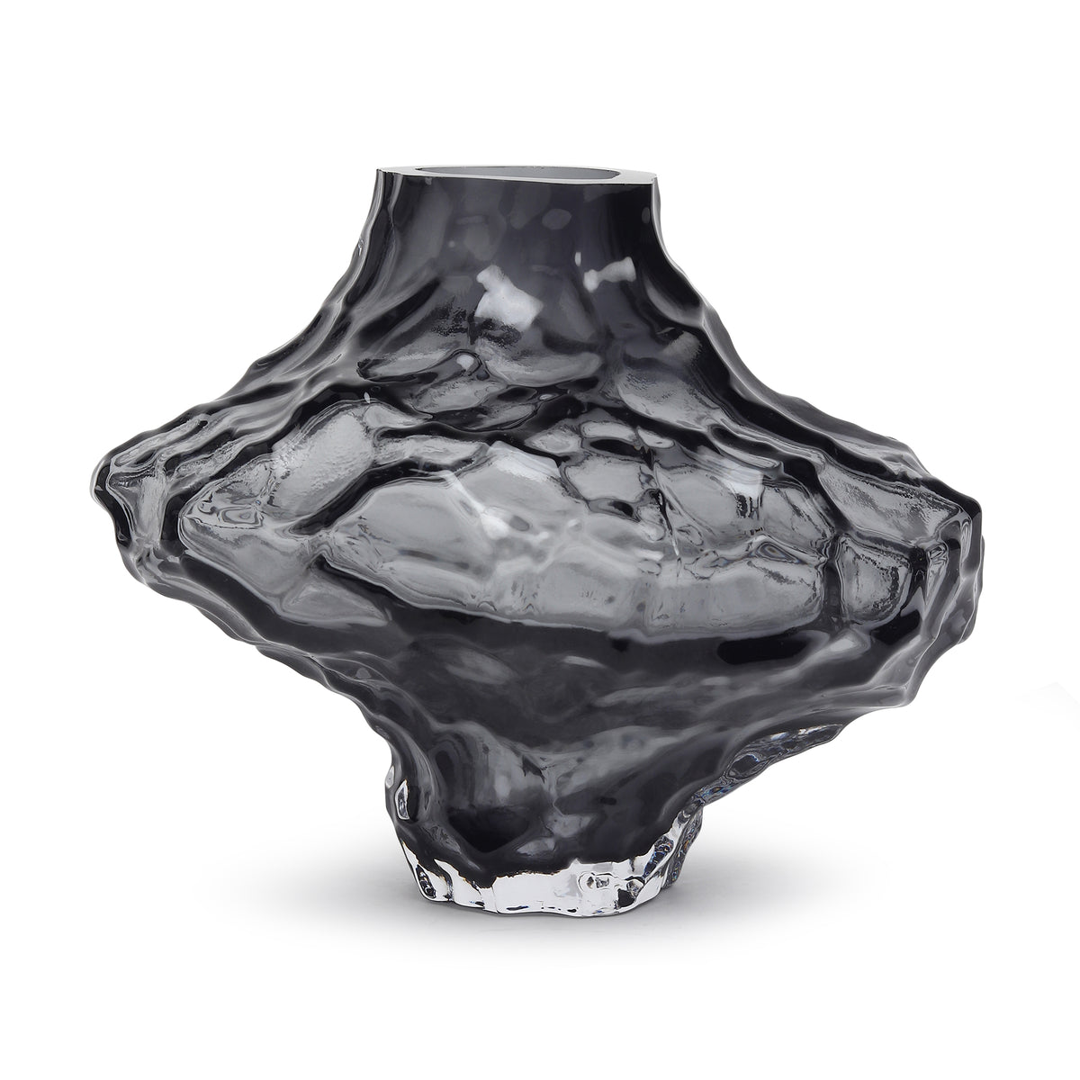 Magma Rise Black Crystal Vase — Large