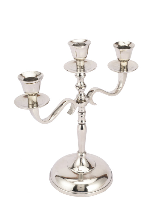 Metal Candelabra Candle sticks Holder - Nickel