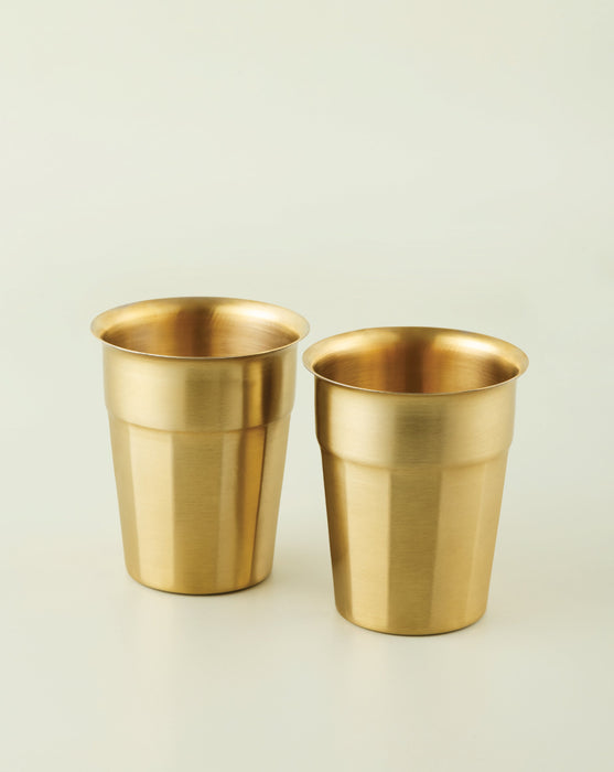 Bahaar Brass Glass | Elegant Brass Tumbler & Aesthetic Cup