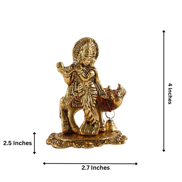 Lord Kanha Ji Metal Showpiece