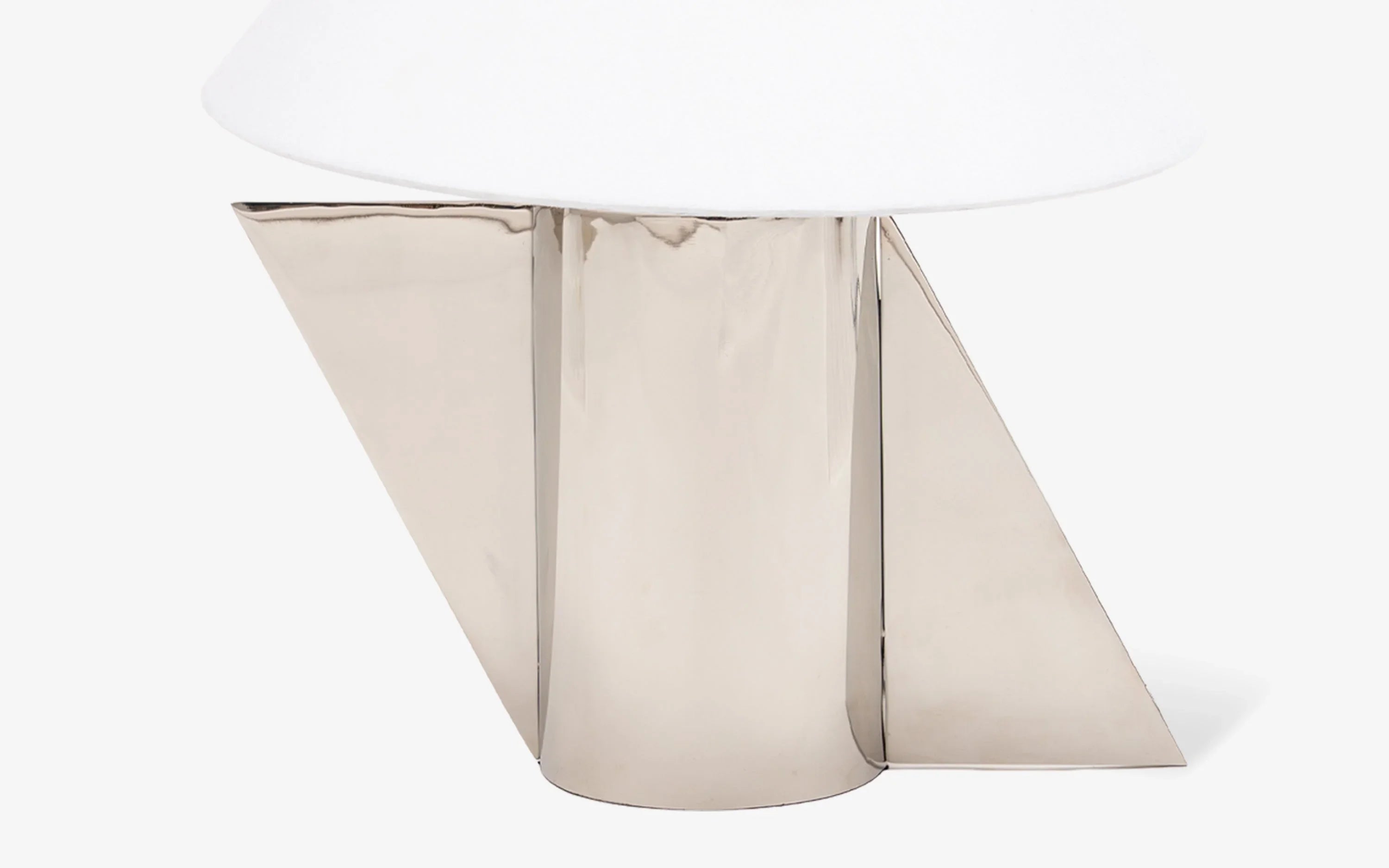 Helia Tilt Table Lamp | Stainless Steel and Cotton Fabric