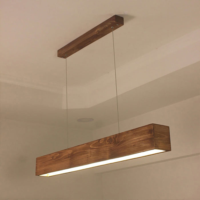 Clara Brown Wooden LED Hanging Lamp