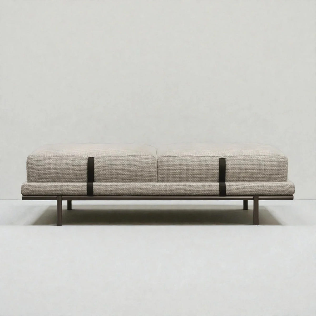 Modrix Metal And Fabric Upholstery Bench